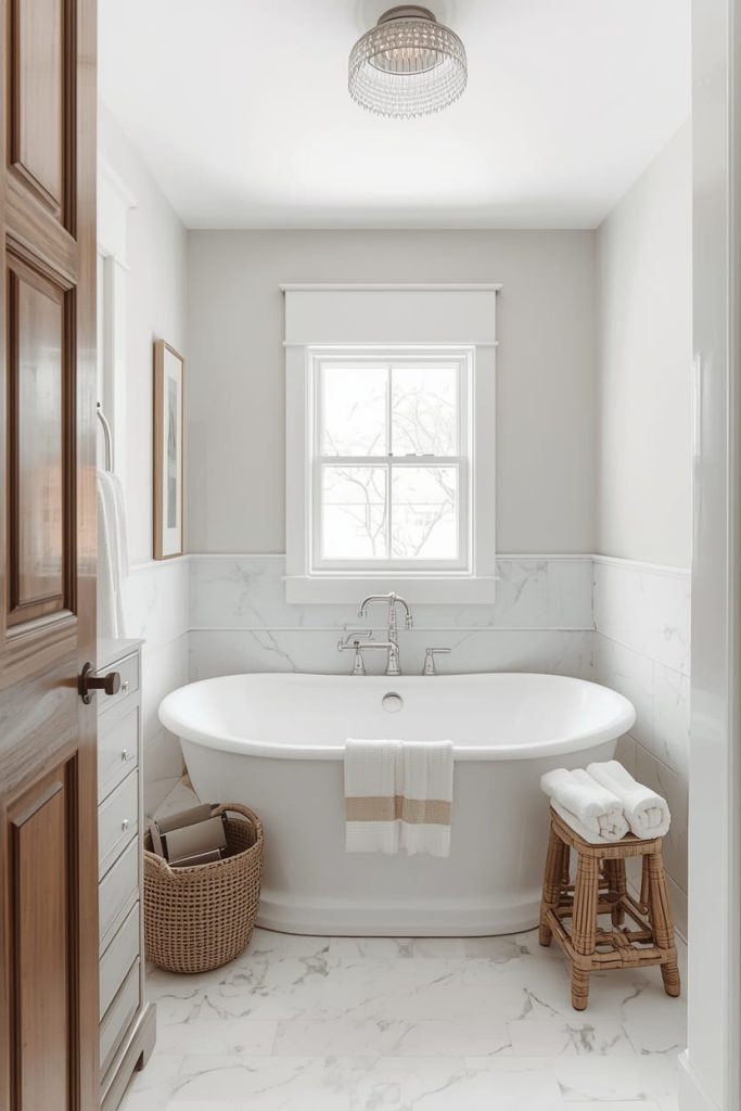 Marble Farmhouse Bathroom Tile