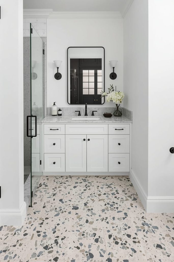 Modern Terrazzo Tile Bathroom Floor Ideas