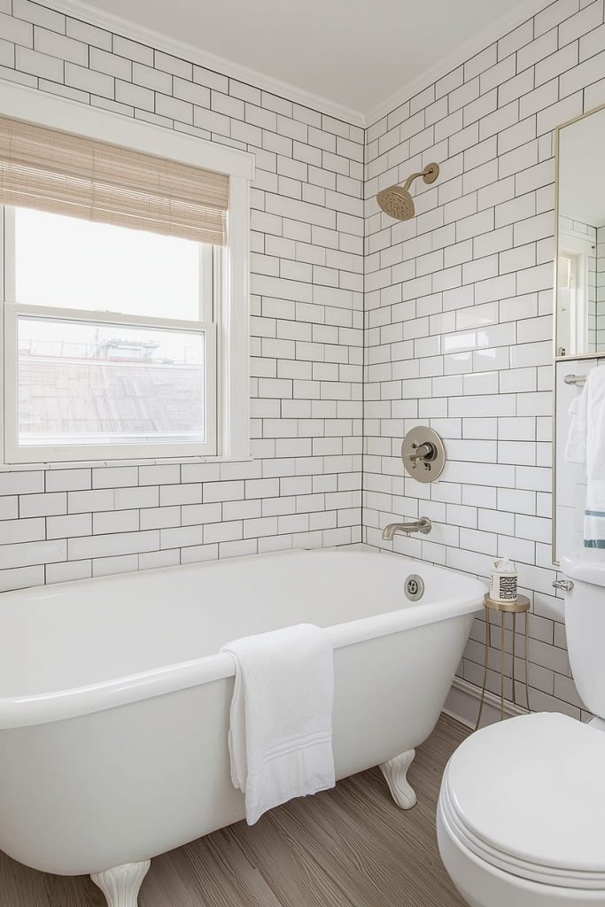 Mosaic Tile Bathtub Accent Wall