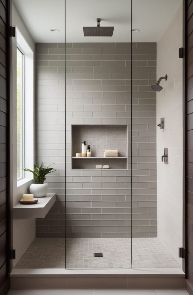 Mosaic Walk-In Shower Tile Ideas