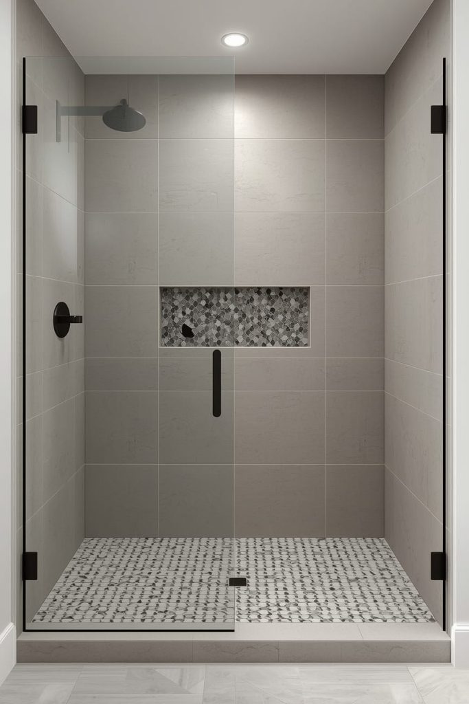 Neutral Walk-In Shower Tile Ideas