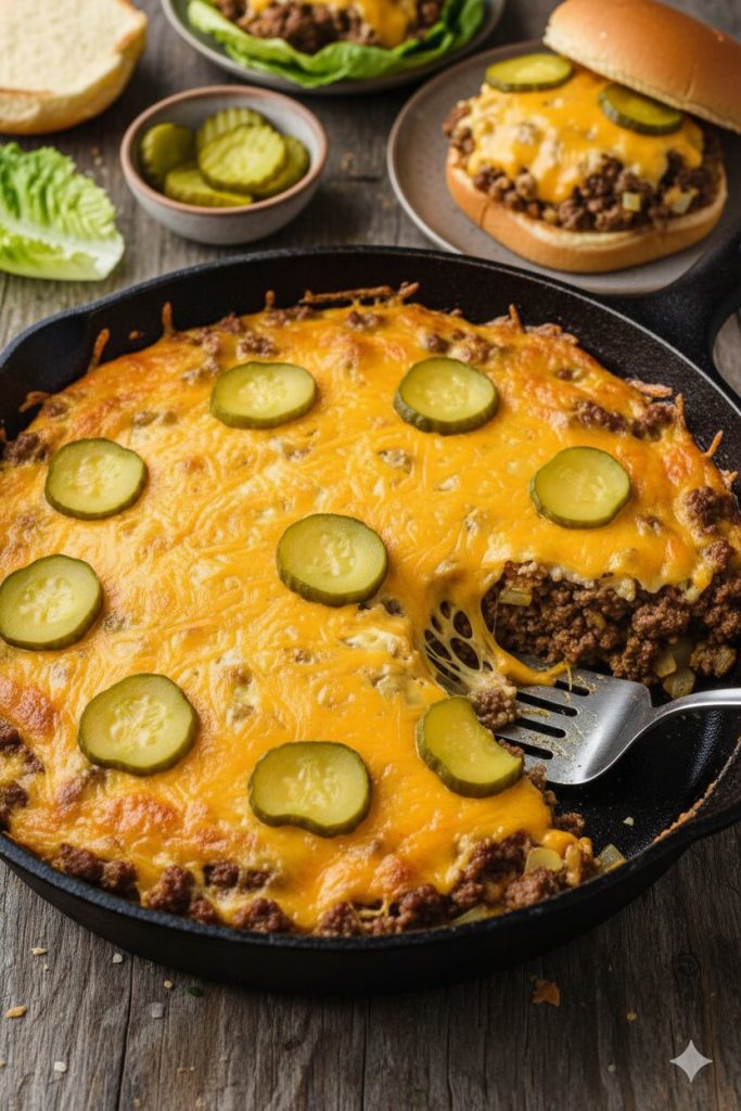 One-Pan Keto Cheeseburger Casserole