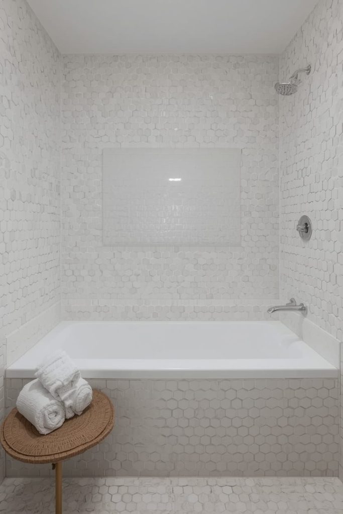 Patterned Tile Bathtub Surround