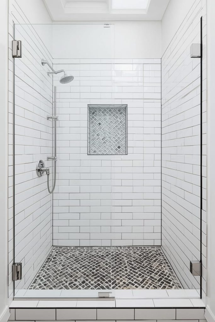 Pebble Walk-In Shower Floor Ideas