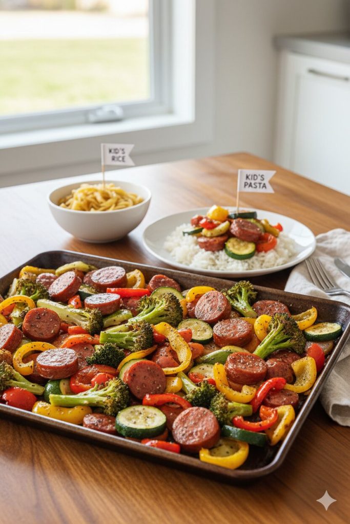 Sheet Pan Sausage and Roasted Vegetables