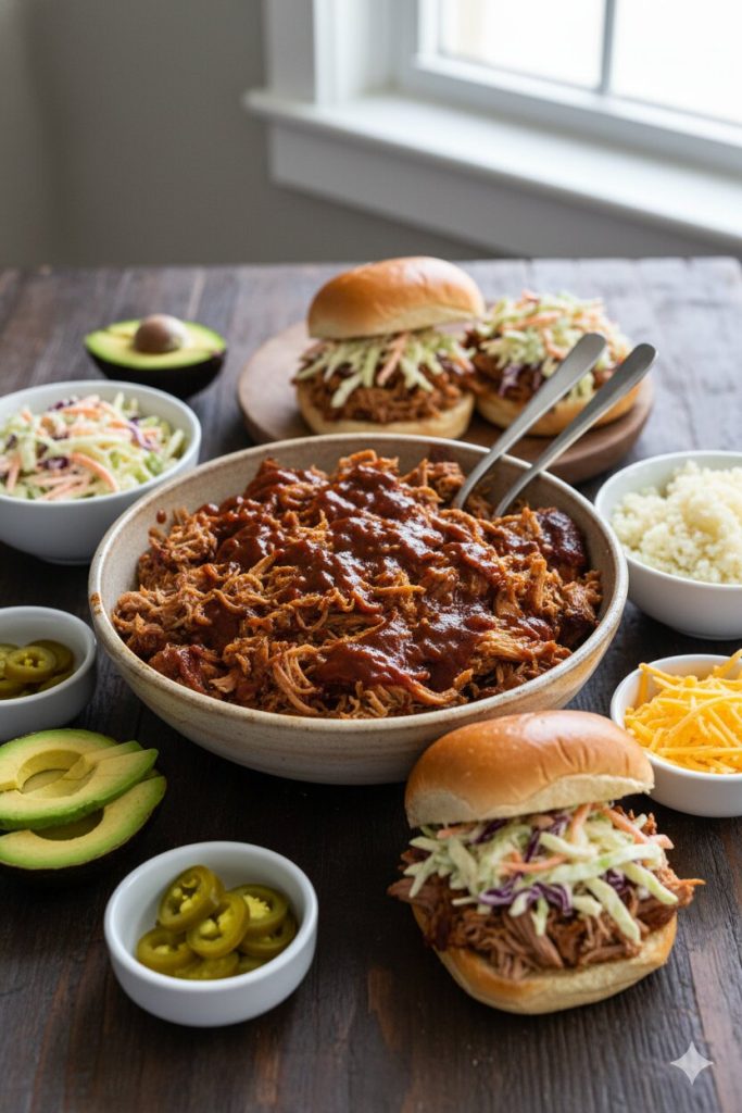 Slow Cooker Pulled Pork Bowls