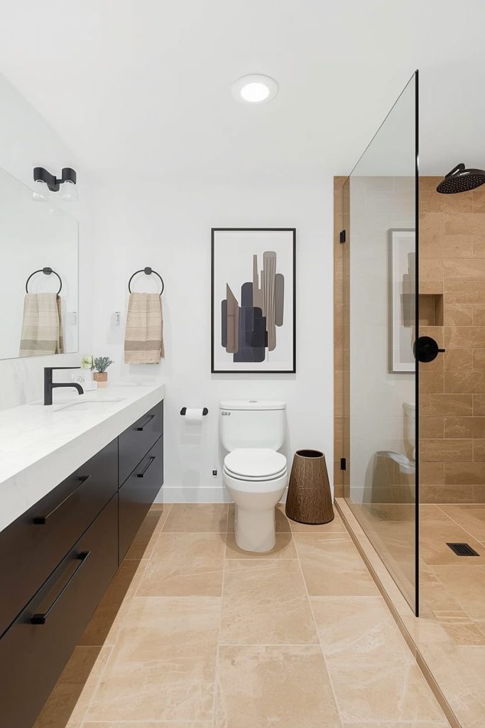 Tan Tile Bathroom Color Schemes