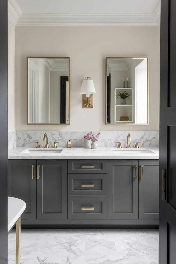 These tricks make a small half tiled bathroom feel bigger. Small Bathroom Half Tile Ideas