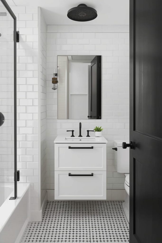 Timeless White Tile Bathroom Design Ideas