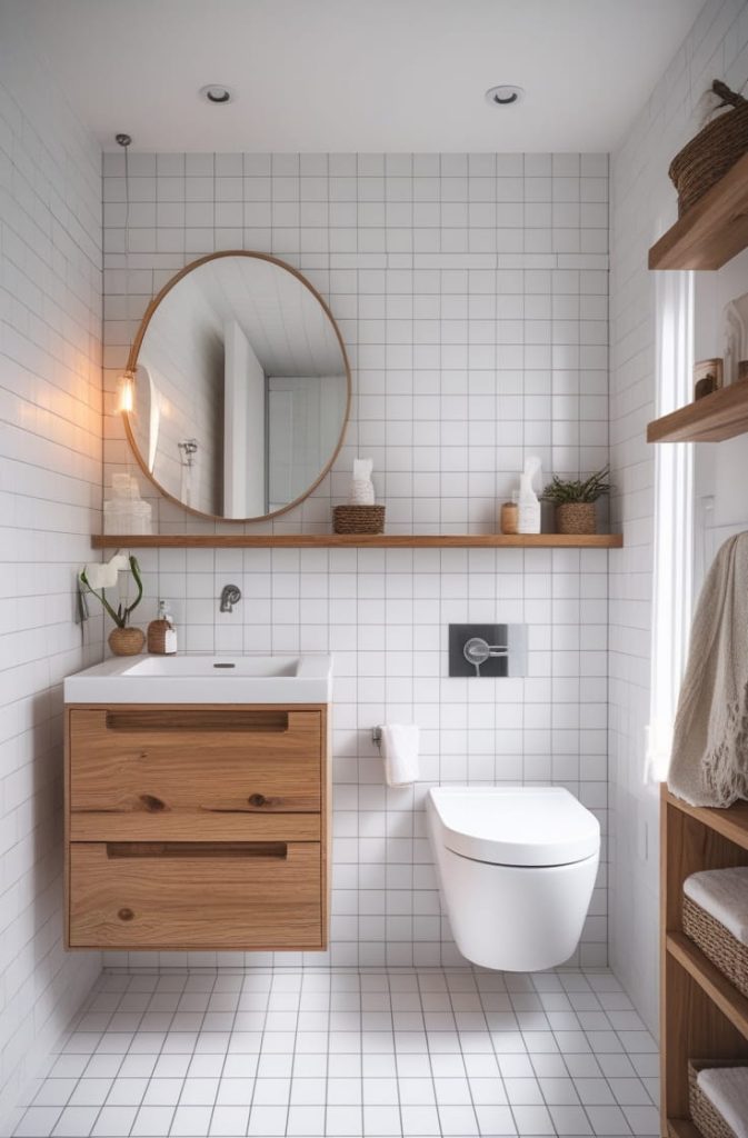  White Hexagon Tile Bathroom Ideas
