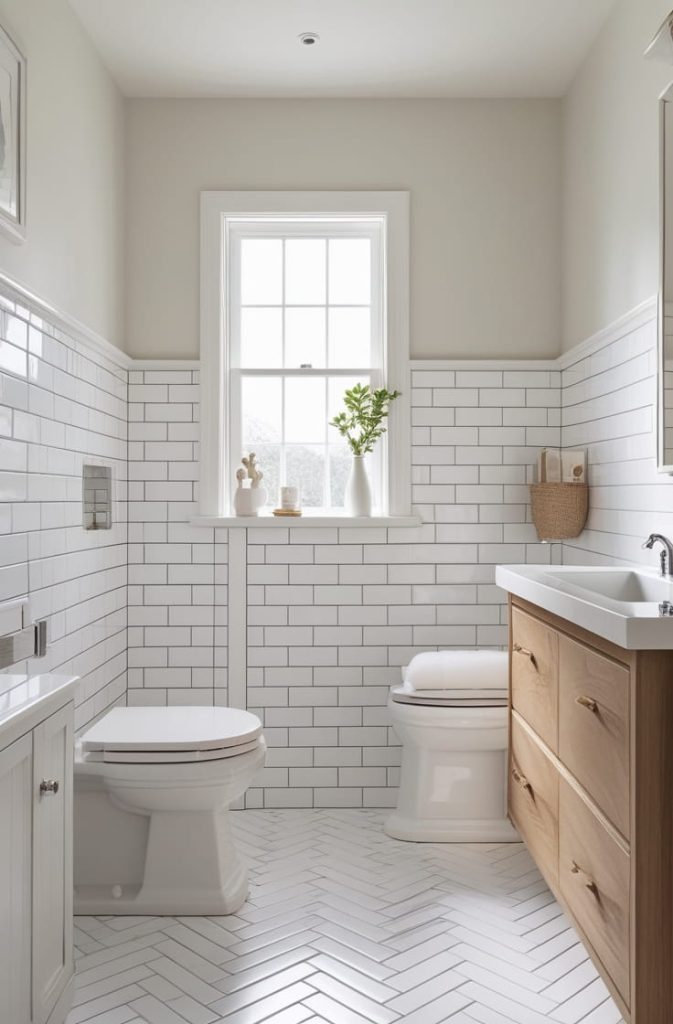 White Mosaic Tile Bathroom Ideas