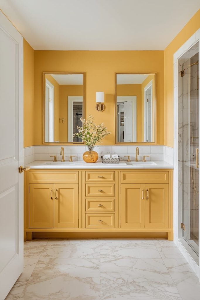  Yellow Subway Tile Bathroom for Classic Appeal
