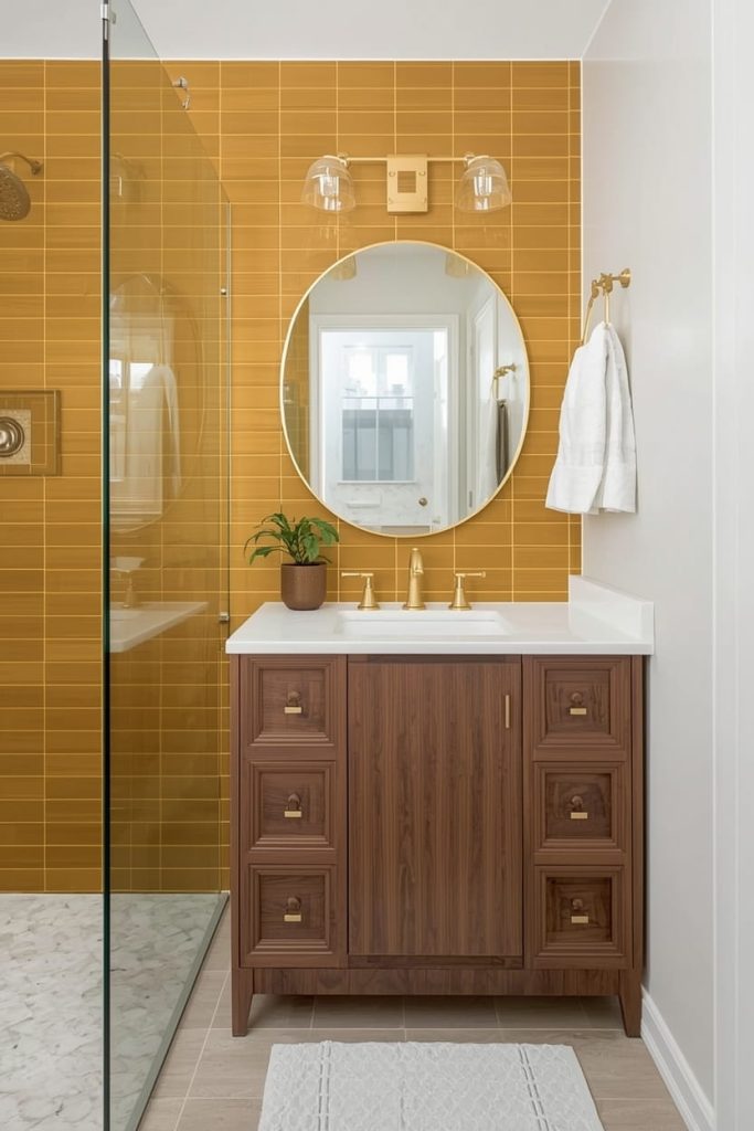  Yellow Terrazzo Bathroom Tile