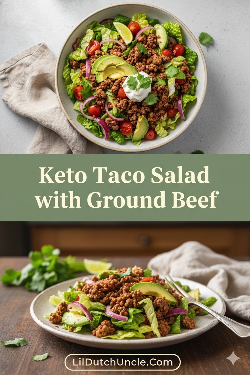 Keto Taco Salad with Ground Beef