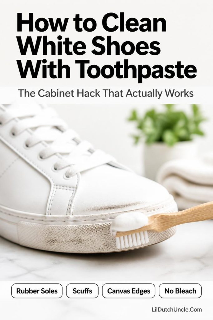 how to clean white shoes with toothpaste
