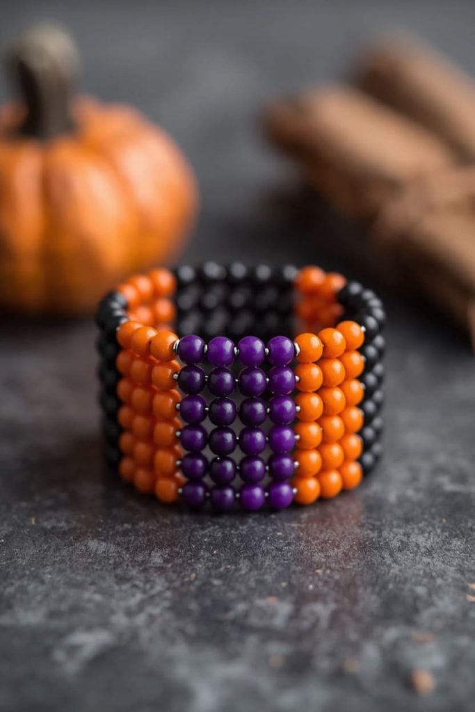 The Two-Tone Purple and Black Halloween Cuff