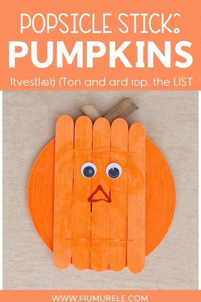 Popsicle Stick Pumpkins