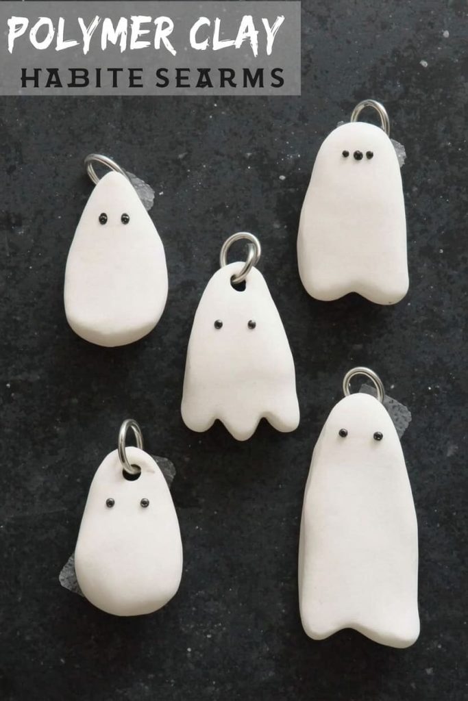 Polymer Clay Ghost Charms