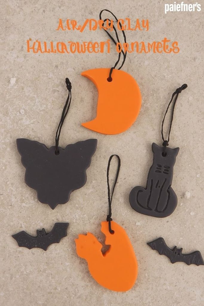 Air-Dry Clay Halloween Ornaments